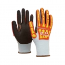 東顯18-3-005 18針HPPE丁腈磨砂涂層手背TPR防撞防割手套